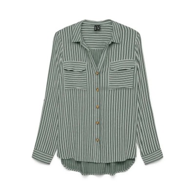 риза,с,дълъг,ръкав,дамски,блузи,дамски,ризи,vero,moda,bumpy,long,sleeve,shirt,laurel,wreath,eva,snow,white,(green)