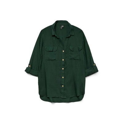 риза,с,дълъг,ръкав,дамски,блузи,дамски,ризи,vero,moda,bumpy,long,sleeve,shirt,pine,grove,(green)