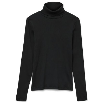 тениска,дамски,тениски,vero,moda,chloe,long,sleeve,t,shirt,black,(black)