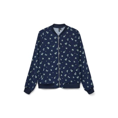 яке,дамски,якета,и,палта,vero,moda,coco,aop,bomber,jacket,blue,(navy,blazer,flowers)