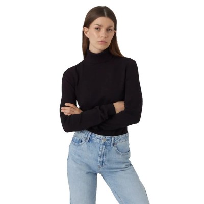 блуза,дамски,пуловери,дамски,плетени,дрехи,vero,moda,happiness,high,neck,sweater,black