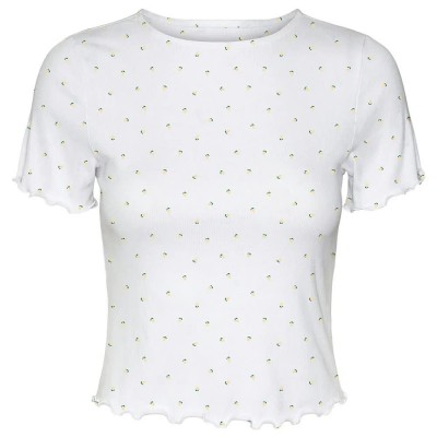 тениска,дамски,тениски,vero,moda,harry,short,sleeve,t,shirt,snow,white,lemon,(white)