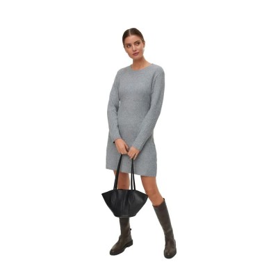 рокля,дамски,поли,и,рокли,vero,moda,josanna,long,sleeve,dress,medium,grey,melange