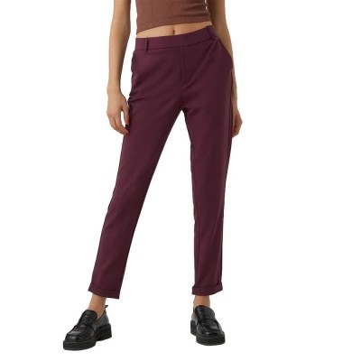 панталони,дамски,панталони,vero,moda,maya,loose,fit,solid,pants,purple,(winetasting)