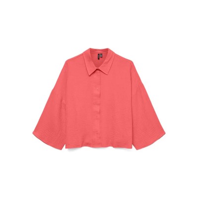 риза,с,дълъг,ръкав,дамски,блузи,дамски,ризи,vero,moda,natali,crop,long,sleeve,shirt,dubarry,(orange)