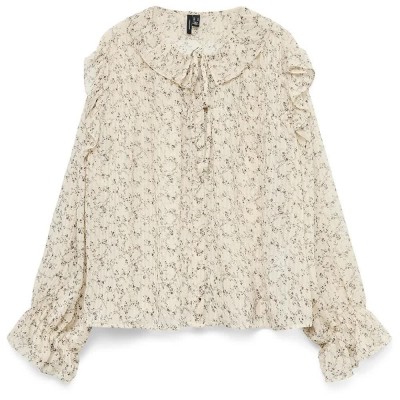 риза,с,дълъг,ръкав,дамски,блузи,дамски,ризи,vero,moda,petra,long,sleeve,shirt,oatmeal,tally,(beige)