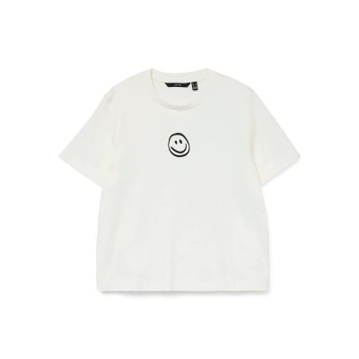 тениска,дамски,тениски,vero,moda,sara,mette,short,sleeve,t,shirt,snow,white,1,smile