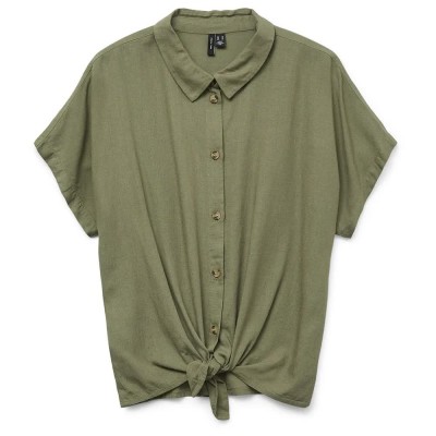 риза,с,къс,ръкав,дамски,блузи,дамски,ризи,vero,moda,thea,short,sleeve,shirt,deep,lichen,green,(green)