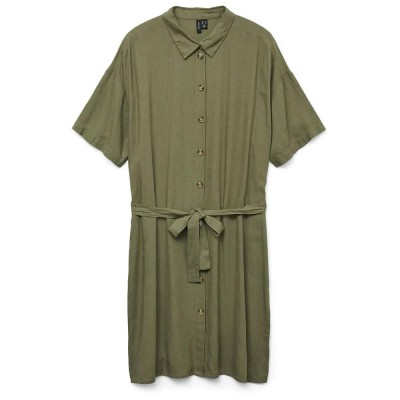рокля,дамски,поли,и,рокли,vero,moda,thea,short,sleeve,short,dress,green,(deep,lichen,green)
