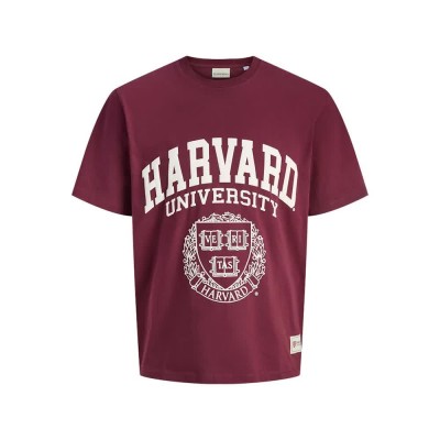 тениска,мъжки,тениски,jack,&,jones,harvard,styd,short,sleeve,t,shirt,red,maroon,banner
