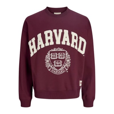 блуза,мъжки,пуловери,jack,&,jones,harvard,styd,sweatshirt,red,maroon,banner