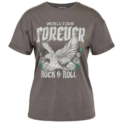 тениска,дамски,тениски,noisy,may,brandy,frontprint,short,sleeve,t,shirt,grey,(charcoal,gray,eagle)