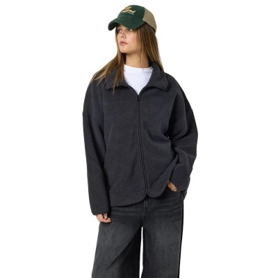 блуза,дамски,блузи,noisy,may,cozy,full,zip,sweatshirt,obsidian,(grey)