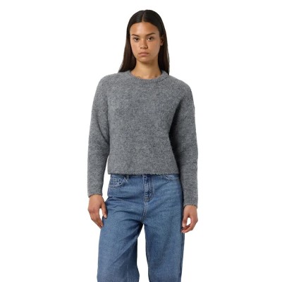 блуза,дамски,пуловери,дамски,плетени,дрехи,noisy,may,dolly,sweater,grey,(medium,grey,melange)