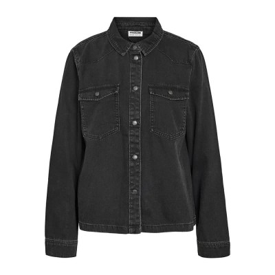 риза,с,дълъг,ръкав,дамски,блузи,дамски,ризи,noisy,may,new,signe,long,sleeve,shirt,black,denim,(black)