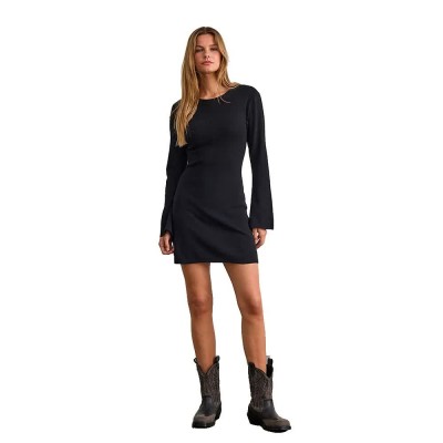 рокля,дамски,поли,и,рокли,noisy,may,tiffany,long,sleeve,short,dress,black,(black)
