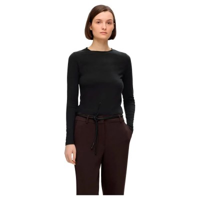 тениска,дамски,тениски,selected,manja,long,sleeve,t,shirt,black