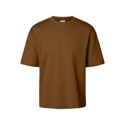 тениска,мъжки,тениски,selected,oscar,loose,fit,short,sleeve,t,shirt,monks,robe,(brown)