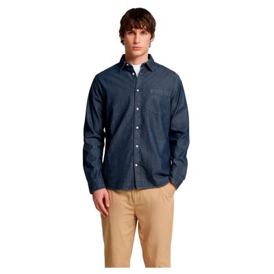 риза,с,дълъг,ръкав,мъжки,ризи,selected,regcarlo,denim,long,sleeve,shirt,blue