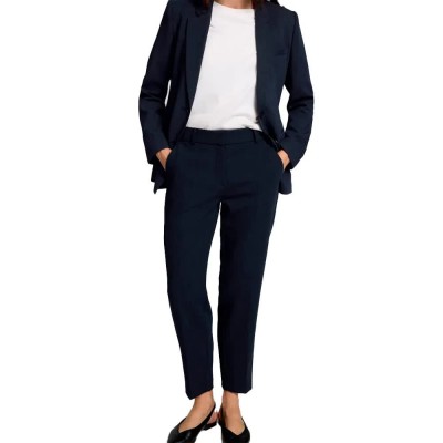 панталони,дамски,панталони,selected,rita,ria,crop,fit,dress,pants,blue