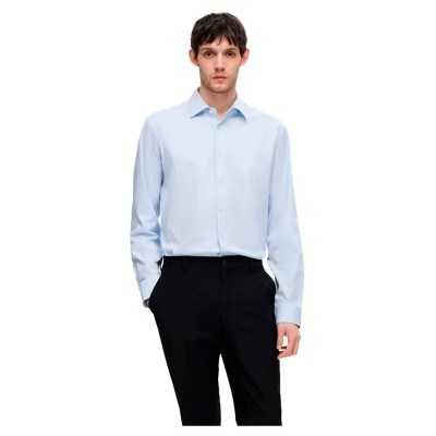 риза,с,дълъг,ръкав,мъжки,ризи,selected,slim,performance,long,sleeve,shirt,light,blue,mixed,with,white,(blue)