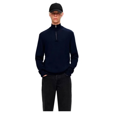 сако,мъжки,пуловери,selected,tray,half,zip,sweater,navy,blazer,(blue)