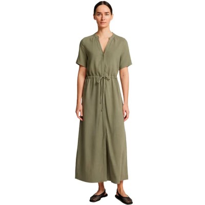рокля,дамски,поли,и,рокли,selected,viva,damina,sun,dress,short,sleeve,long,dress,green,(vetiver)