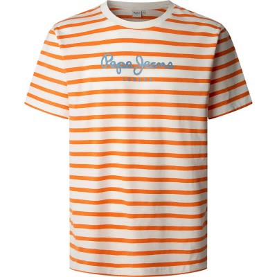 тениска,мъжки,тениски,дамски,тениски,pepe,jeans,striped,eggo,short,sleeve,t,shirt,white,(off,white)