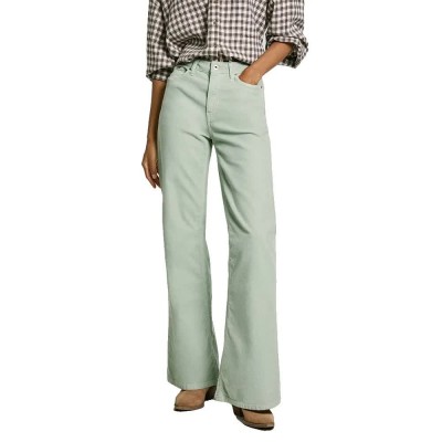 панталони,дамски,панталони,pepe,jeans,willa,5,pocket,flare,fit,pants,green,(light,green)