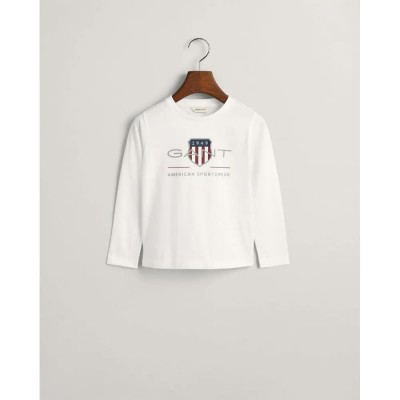 тениска,детски,тениски,gant,805183,long,sleeve,t,shirt,yellow,(faded,sunset)