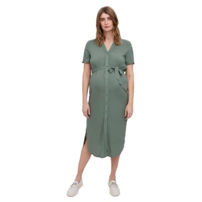 рокля,дамски,поли,и,рокли,vero,moda,vica,maternity,short,sleeve,dress,green,(laurel,wreath)