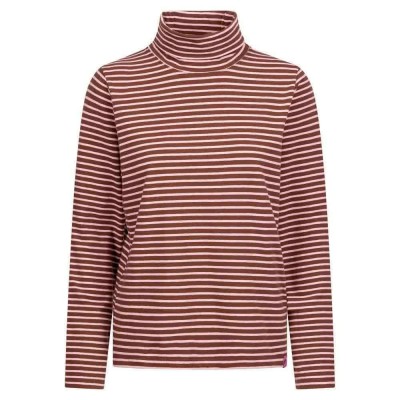 тениска,дамски,тениски,trespass,tessa,long,sleeve,t,shirt,chestnut,stripe,(orange)