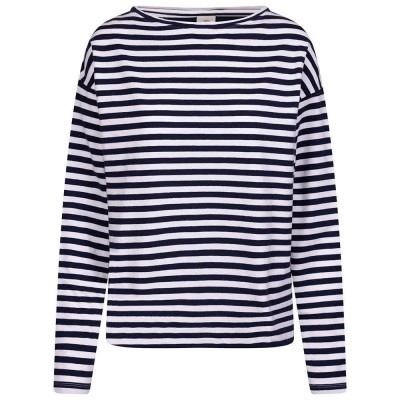 тениска,дамски,тениски,trespass,thelma,long,sleeve,t,shirt,blue,(navy,stripe)