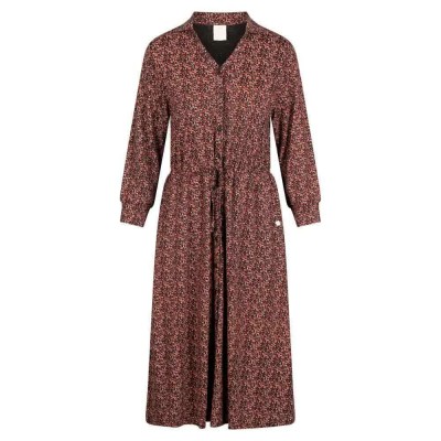 рокля,дамски,поли,и,рокли,trespass,velina,long,sleeve,dress,brown,(ditsy,floral)
