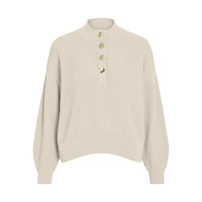 блуза,дамски,пуловери,дамски,плетени,дрехи,vila,ching,sweater,birch,(beige)