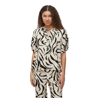 дамски,блузи,дамски,ризи,vila,clo,short,sleeve,blouse,beige,(birch,marble,swirl)