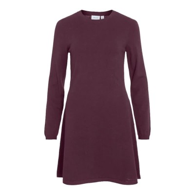рокля,дамски,поли,и,рокли,vila,comfy,a,line,long,sleeve,dress,purple,(fig,melange)