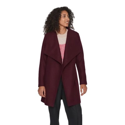 палто,дамски,якета,и,палта,vila,cooley,collar,belt,coat,winetasting,(purple)