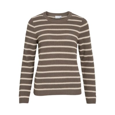 блуза,дамски,пуловери,дамски,плетени,дрехи,vila,dalo,sweater,falcon,sandshell,(brown)