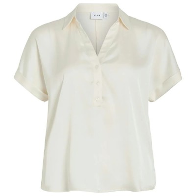 дамски,блузи,дамски,ризи,vila,enna,ravenna,short,sleeve,blouse,cloud,dancer,(beige)
