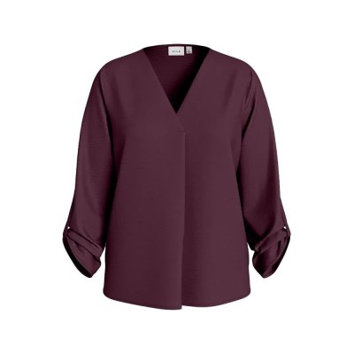 дамски,блузи,дамски,ризи,vila,josa,3,4,sleeve,blouse,fig,(purple)
