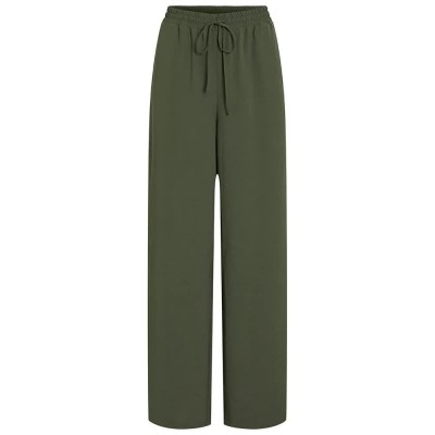 панталони,дамски,панталони,vila,josa,wide,leg,fit,high,waist,pants,green,(deep,depths)
