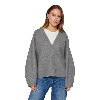 жилетка,дамски,пуловери,дамски,плетени,дрехи,vila,juice,loose,cardigan,medium,grey,melange,(grey)