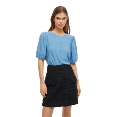 дамски,блузи,дамски,ризи,vila,kally,short,sleeve,blouse,blue,(blissful,blue)