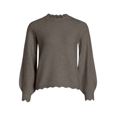 блуза,дамски,пуловери,дамски,плетени,дрехи,vila,nikolina,sweater,falcon,melange,(grey)