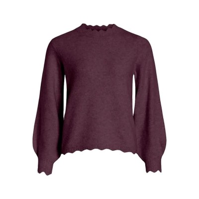 блуза,дамски,пуловери,дамски,плетени,дрехи,vila,nikolina,sweater,fig,melange,(purple)