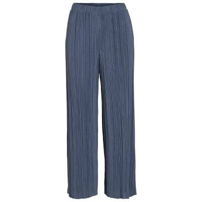 панталони,дамски,панталони,vila,plisa,culotte,high,waist,pants,vintage,indigo,(blue)