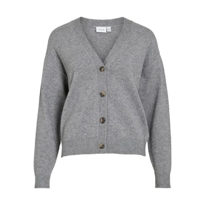жилетка,дамски,пуловери,дамски,плетени,дрехи,vila,ril,cardigan,medium,grey,melange,(grey)