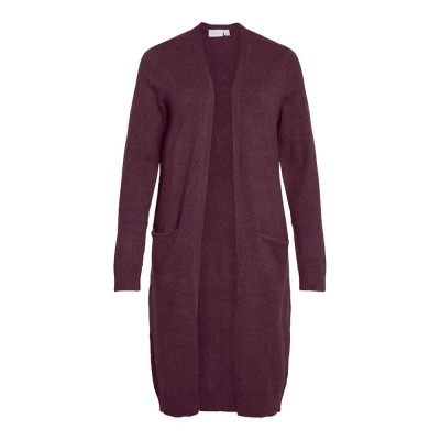 жилетка,дамски,пуловери,дамски,плетени,дрехи,vila,ril,long,cardigan,fig,dark,melange,(purple)
