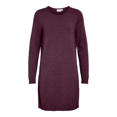 рокля,дамски,поли,и,рокли,vila,ril,long,sleeve,dress,purple,(fig,dark,melange)